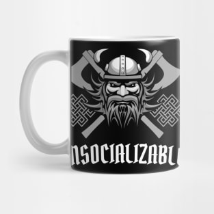 Not Socializable Grim Viking Warrior Mug